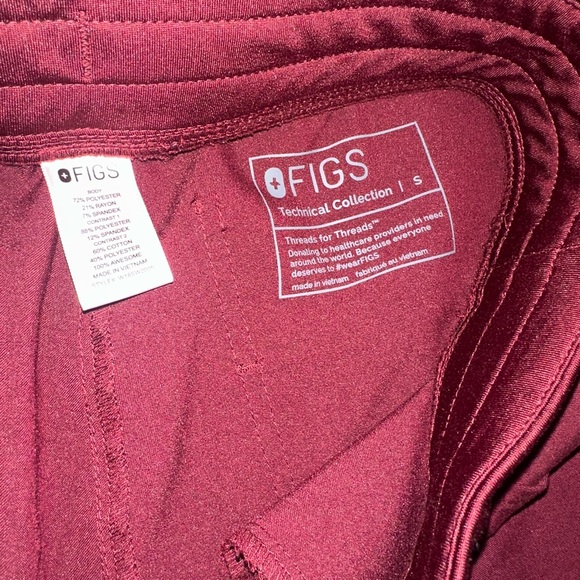 Figs Maroon Jogger Pants - Picture 11 of 11